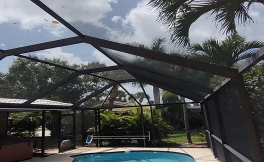 Pool enclosure cleaning