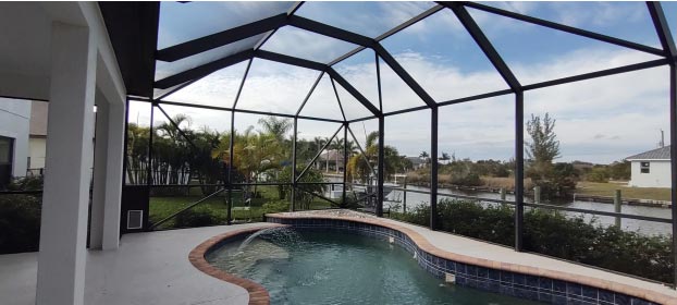 Pool enclosure cleaning